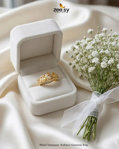 Blush Champagne Radiance Gemstone Ring
