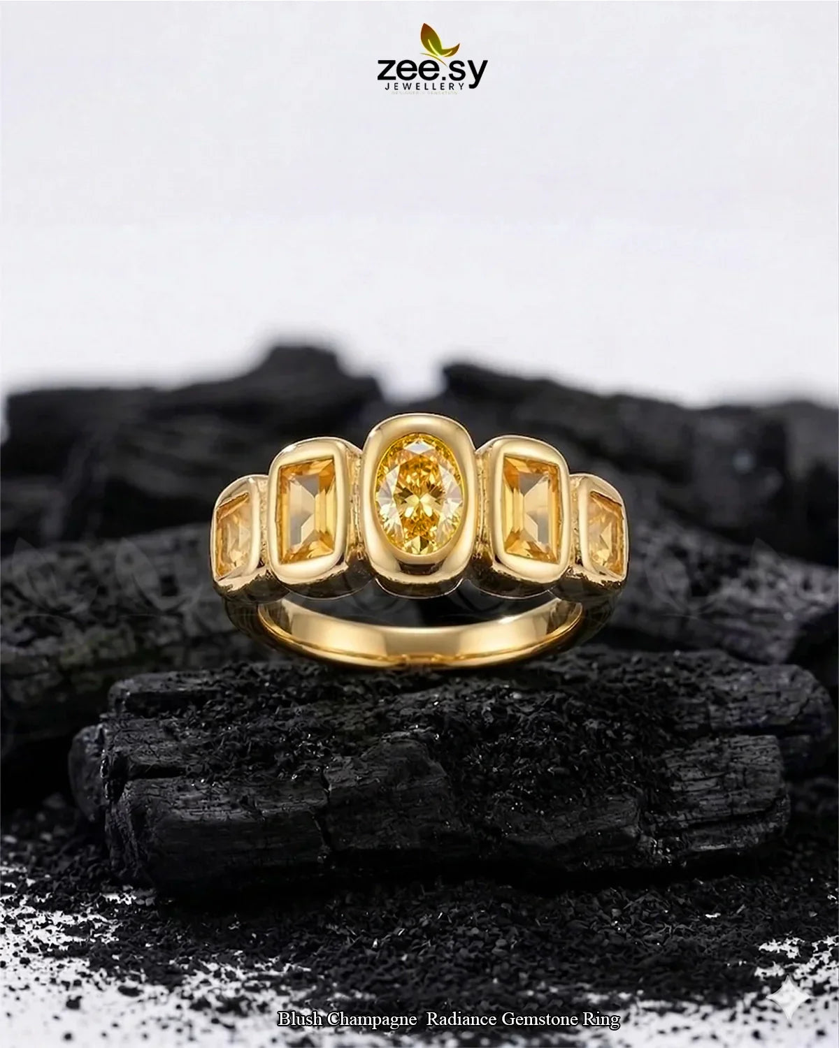Blush Champagne Radiance Gemstone Ring