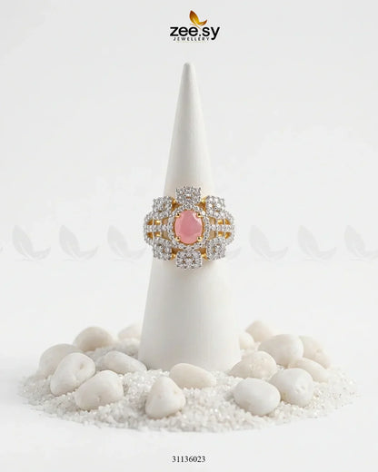 Flower Bold Stone Ring