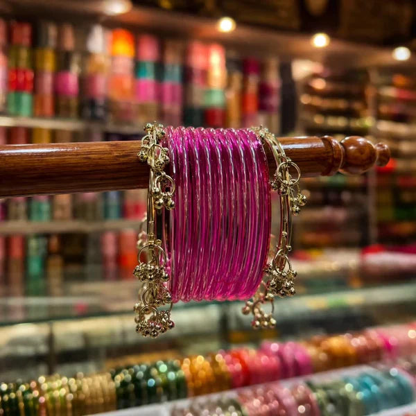 Viral Multicolor Jelly Glass Bangles With 4 Metal Kashmiri Kare