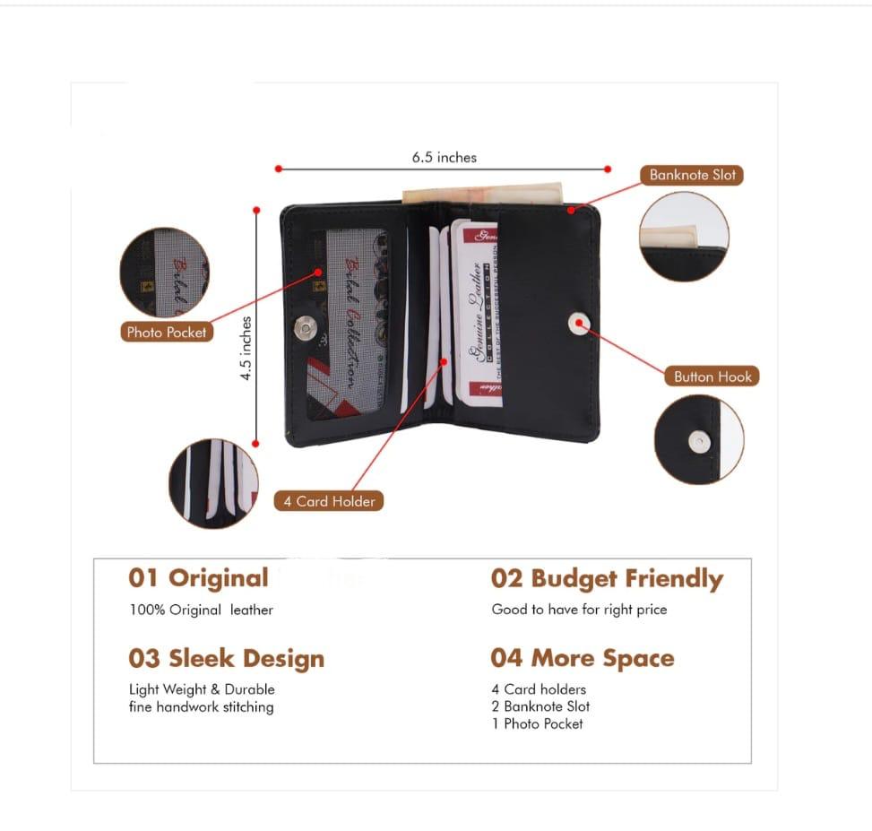 Mini Wallet Plus Card Holder With in  Magnetic Button