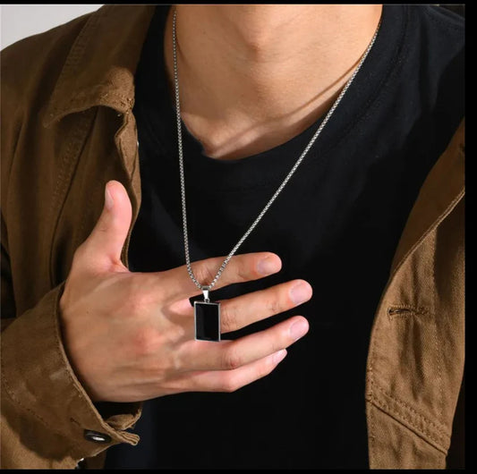 Black Diamond Locket- Pure Stainless Steel