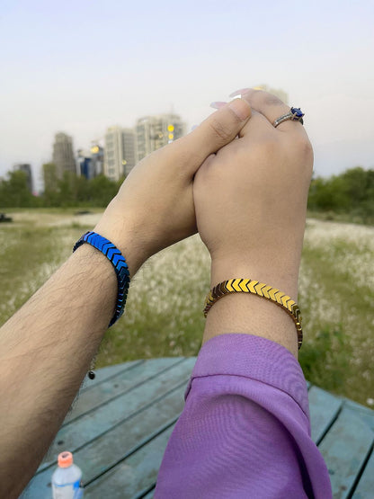 Couple and single Hematite Arrows Bracelet