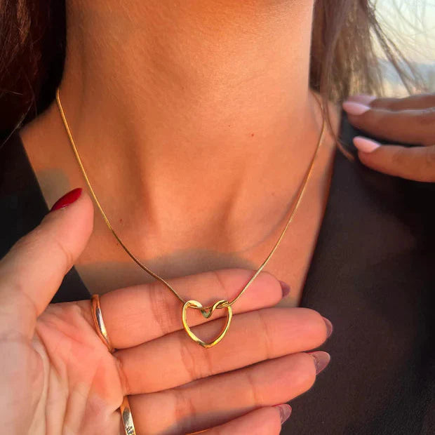 Twisted Knot Heart Necklace
